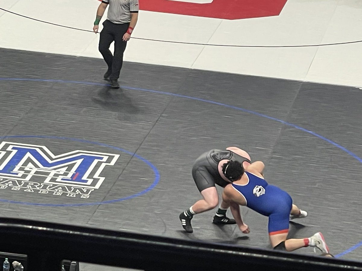Landon Creighton is on the mat!