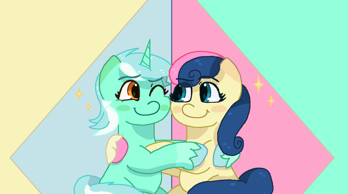 featherwing555's tweet image. Lyrabon!
#Mlp #mylittlepony #lyrabon #bonbon #lyrabon #poniesv