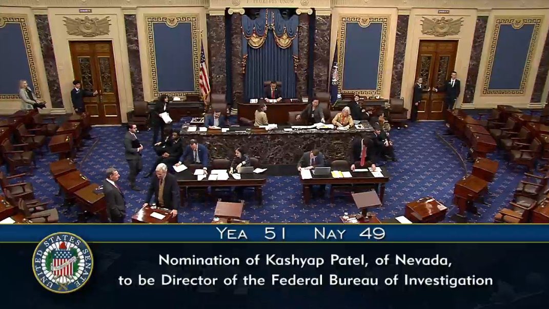 🚨 REP. ROY STATEMENT ON KASH PATEL CONFIRMATION 🚨

I am pleased that — after too much delay — the Senate has confirmed Kash Patel today as Director of the Federal Bureau of Investigation.

Americans across the country have lost faith in the bureau's ability to fulfill its