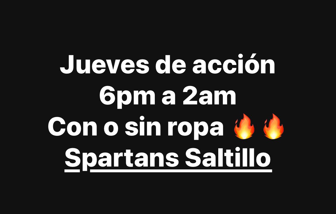 SpartanSaltillo's tweet photo. @SpartanSaltillo #gaysaltillo #gayslw #saltillogay #saltilloslw #clubgay #orgiamx #orgiasmx https://t.co/nY9J600By3