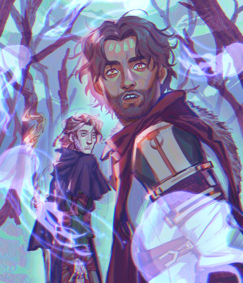 after 5 months of artblock i drew some fanart for a very special #jayvik fanfic by staroverlord . .... its lines are so full of jellyfish....one could say... it is covered in em..... 

it's so good i'd print it out just to eat it