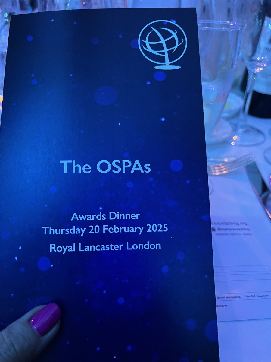 Exciting to be <a href="/theOSPAs/">The OSPAs</a>