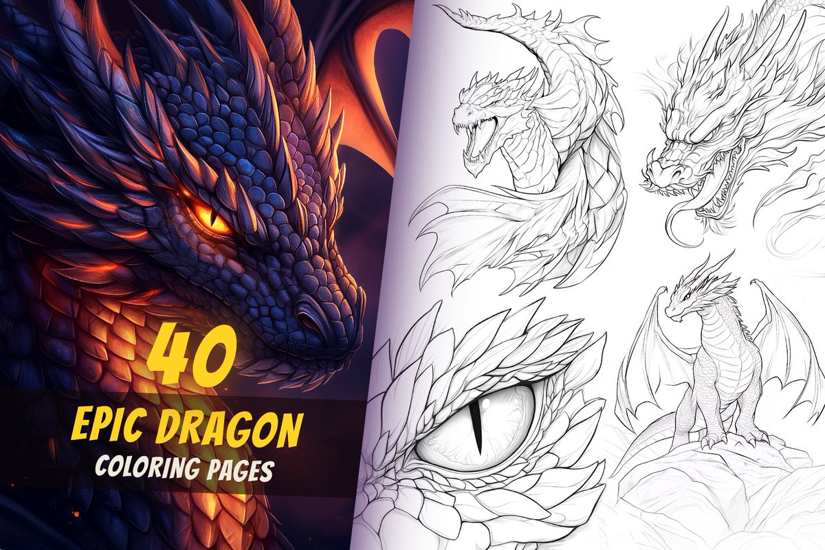 🔥 Unleash the dragons! 🔥  

40 Epic Dragon Coloring Pages now available! 🐉🎨 Perfect for fantasy lovers!

Get yours here: etsy.com/listing/187604…  

Which dragon should I design next? Let me know in the comments! 👇✨

#DragonArt #ColoringPages #FantasyArt #AIArt #MidJourney
