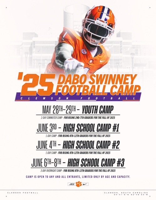 Jordan Toribio (@heideckelt) on Twitter photo Thank you for inviting me to the ‘25 Dabo Swinney Football camp this summer. I’m will be attending. <a href="/ClemsonFB/">Clemson Football</a> <a href="/OLCoachCaldwell/">Robbie Caldwell</a> <a href="/CJSPILLER/">CJ SPILLER</a> <a href="/ScoutingNE/">Coach Silva</a> <a href="/StJohnsPrepFB/">St. John’s Prep Football</a> <a href="/CUCoachReed/">Michael Reed</a> Thank you for inviting me to the ‘25 Dabo Swinney Football camp this summer. I’m will be attending. <a href="/ClemsonFB/">Clemson Football</a> <a href="/OLCoachCaldwell/">Robbie Caldwell</a> <a href="/CJSPILLER/">CJ SPILLER</a> <a href="/ScoutingNE/">Coach Silva</a> <a href="/StJohnsPrepFB/">St. John’s Prep Football</a> <a href="/CUCoachReed/">Michael Reed</a>