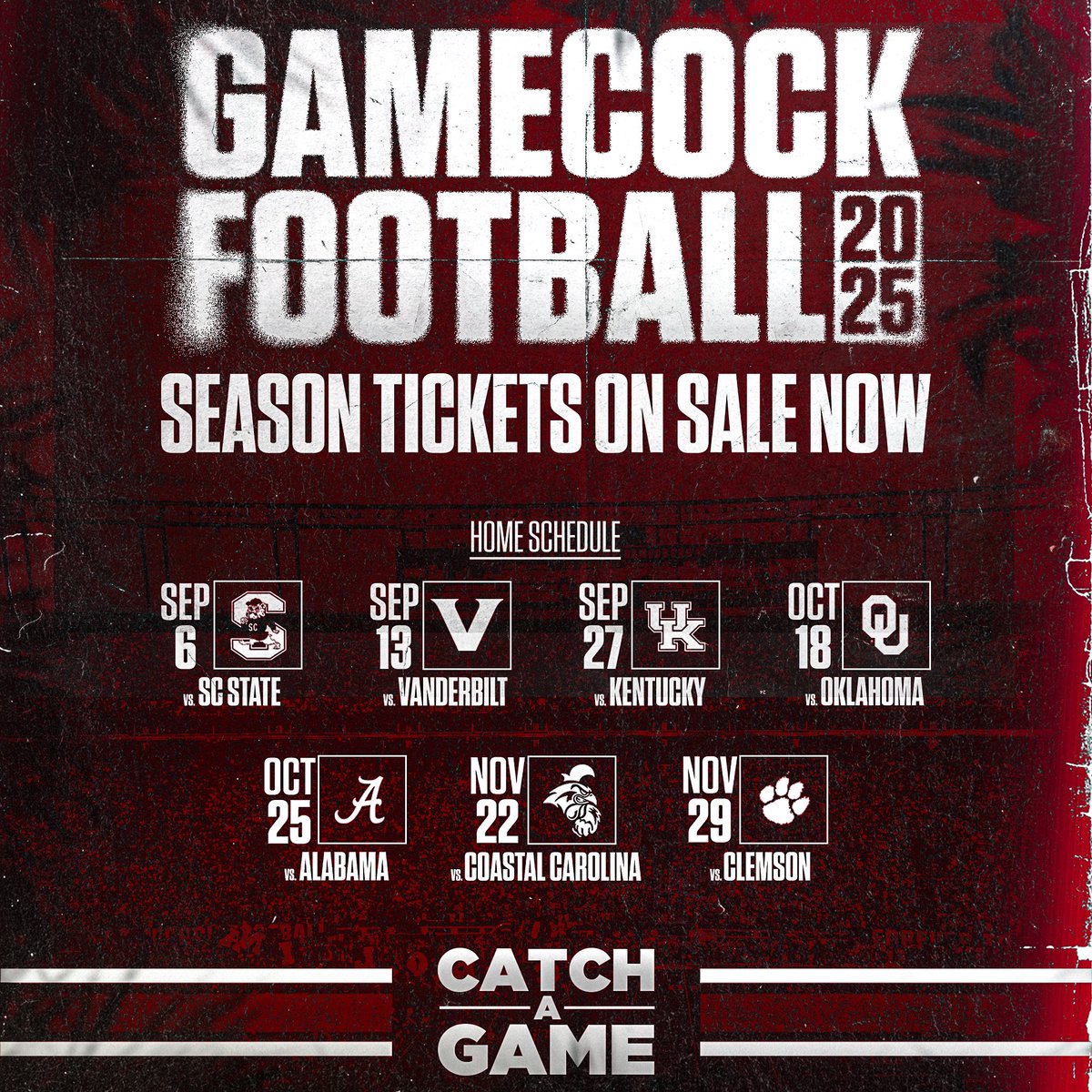 It's never to early to secure your season tickets to join us at Williams-Brice Stadium this fall!
 
Request more info: cloud.e.athletics.sc.edu/fb25sa
 
#Gamecocks | #ForeverToThee