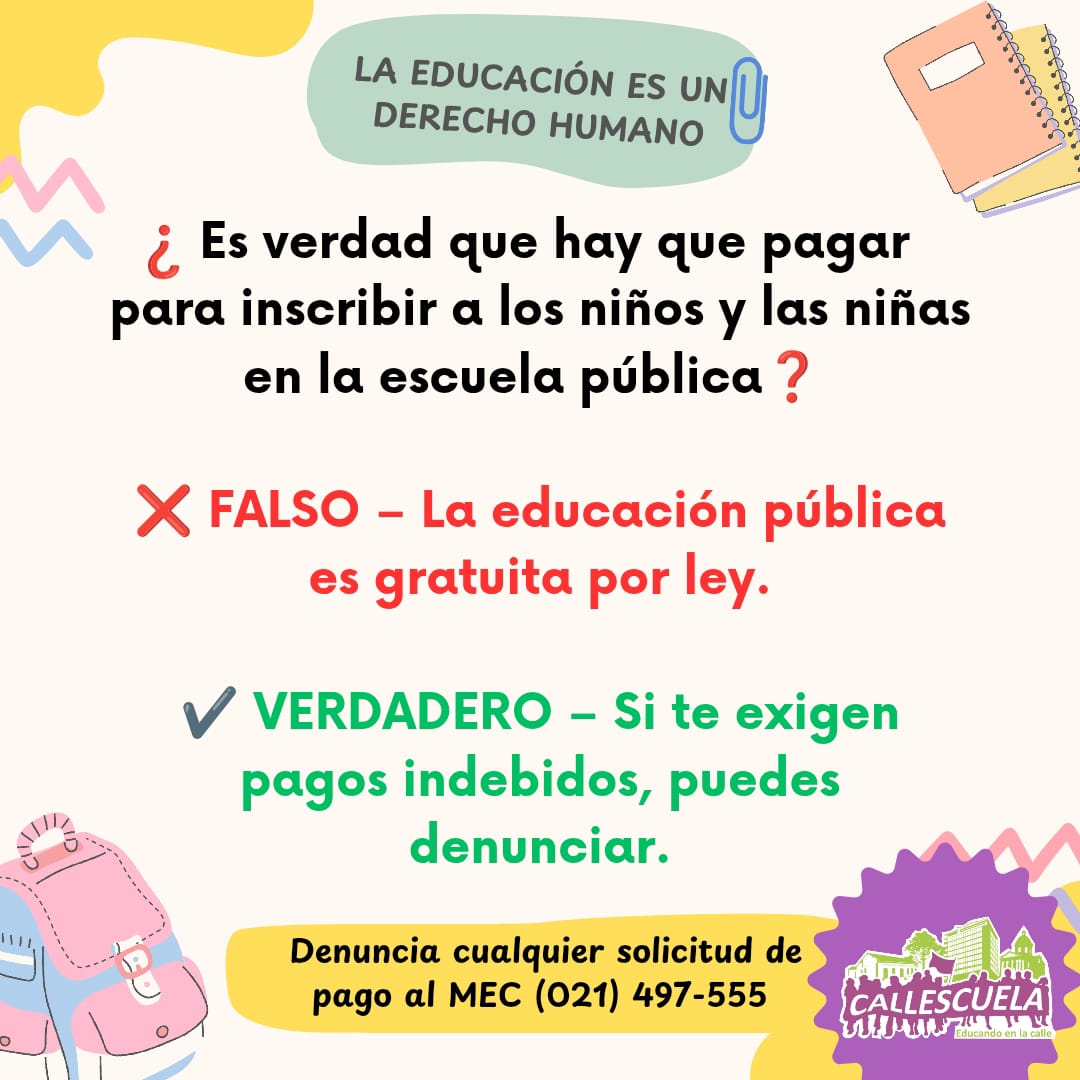 Por una educación pública, gratuita y de calidad!
#DerechosHumanos #DerechosDeLaNiñez