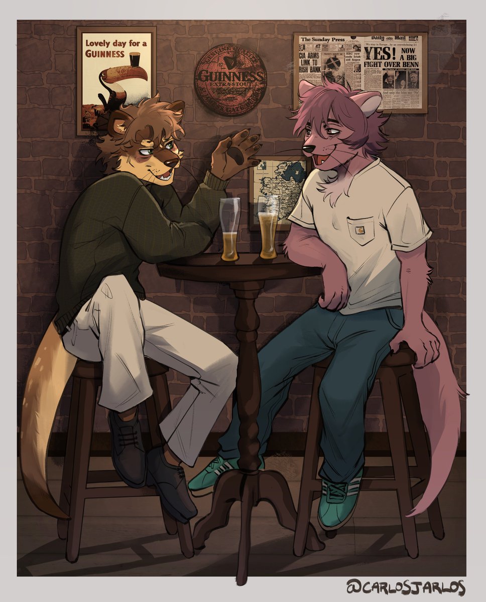 two otters walk into a bar
commission for <a href="/ottandwhatnot/">Dante 🦦</a> and <a href="/soya__boya/">Soyboy 🇮🇪</a>