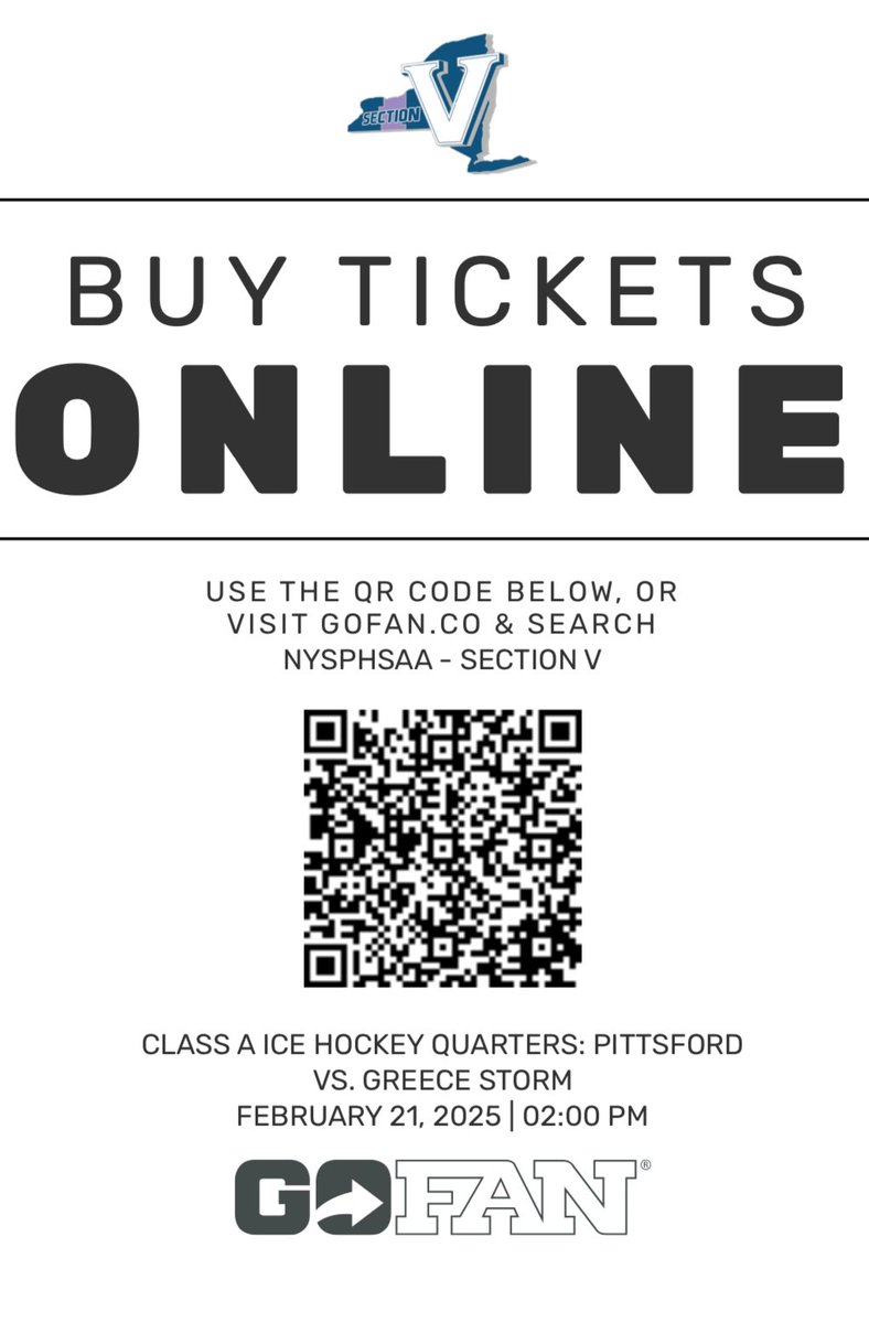 ⁦<a href="/GreeceStmHockey/">@GreeceStormHockey</a>⁩ takes on ⁦<a href="/PittsfordHockey/">Pittsford Hockey</a>⁩ in the Class A Quarterfinals Friday Feb 21 at 2:00 at the Tim Horton’s Iceplex. Go Storm!