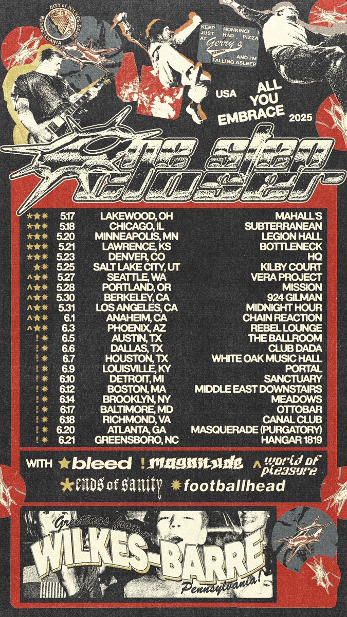 Touring with <a href="/onestepcloserwb/">One Step Closer</a> later this spring. Much more to announce soon. See you there!