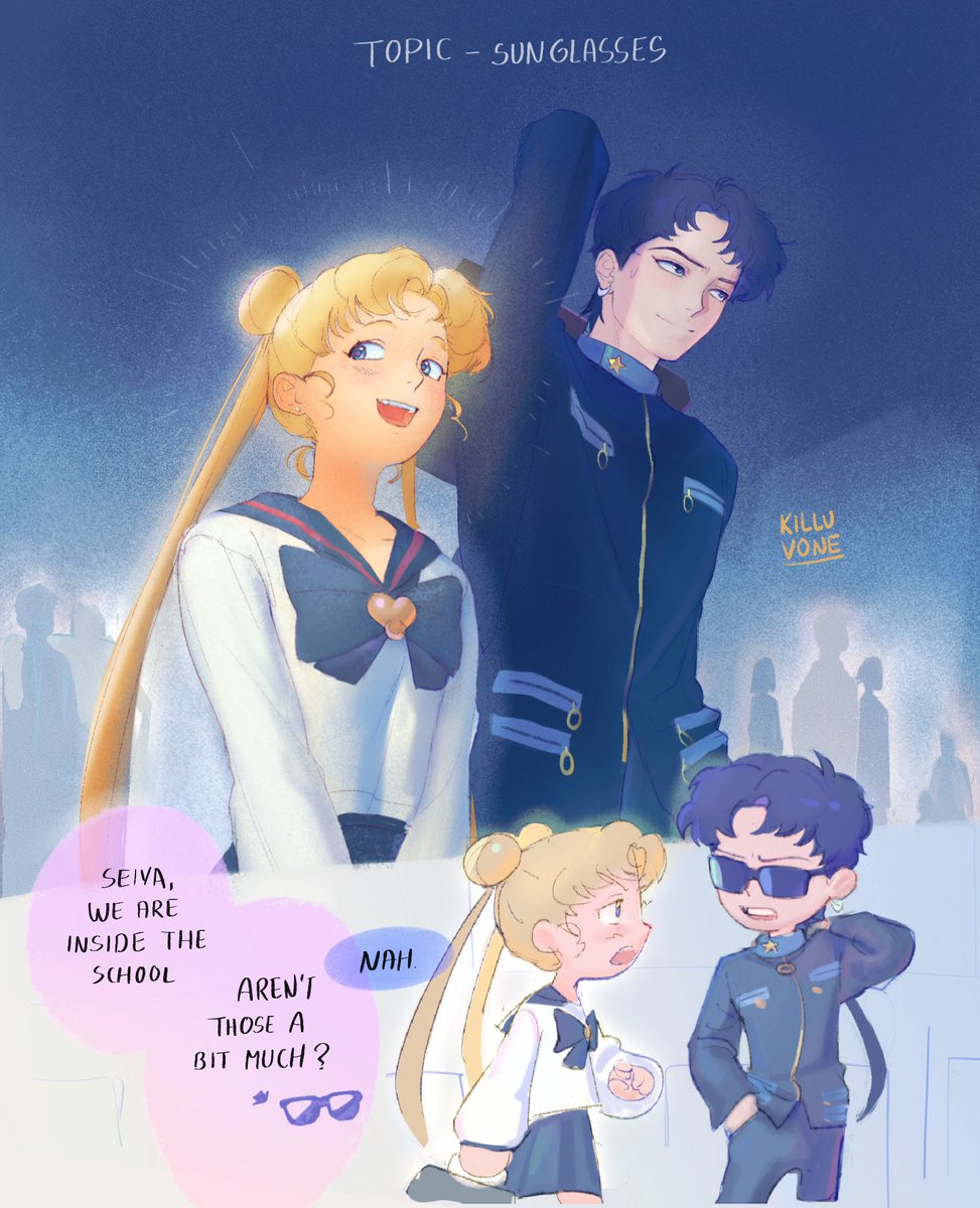 KilluVone's tweet image. Mi headcanon más equis basado en que las Starlights lit ven el resplandor de las personas 24/7 🌟
#seiyakou #seiusa #sailormoon