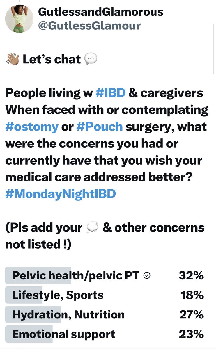 #MondayNightIBD (@mondaynightibd) on Twitter photo #ThursdayThanks
🌟<a href="/HolubarStefan/">Stefan Holubar MD MS</a> & #GI #CRSurgery for sharing their expertise
✂️Give time & inform pts in their choice of IPAA or ileostomy
✂️If pt opt for ileostomy, complete the proctectomy!
🌟<a href="/GutlessGlamour/">GutlessandGlamorous</a> & pts
for 🔎 unmet post-op support & education needs
✅#IBDAlgo👇🏽 #ThursdayThanks
🌟<a href="/HolubarStefan/">Stefan Holubar MD MS</a> & #GI #CRSurgery for sharing their expertise
✂️Give time & inform pts in their choice of IPAA or ileostomy
✂️If pt opt for ileostomy, complete the proctectomy!
🌟<a href="/GutlessGlamour/">GutlessandGlamorous</a> & pts
for 🔎 unmet post-op support & education needs
✅#IBDAlgo👇🏽