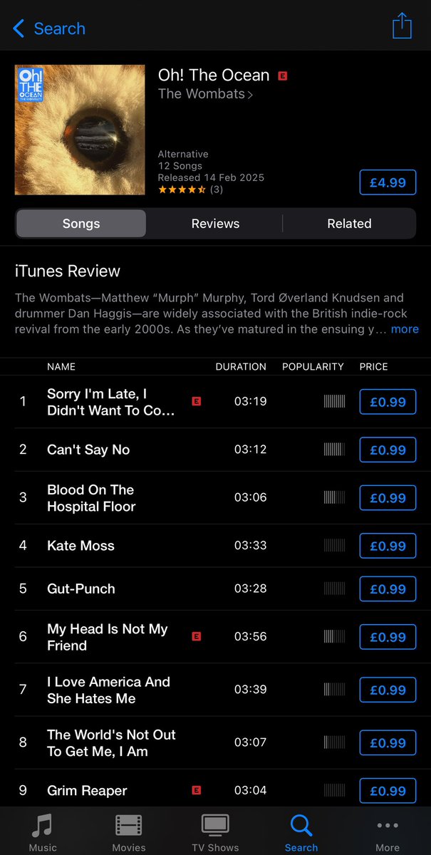 thewombats's tweet photo. It’s our last couple of hours to get a top 5 album!! If you’d like to download our deluxe it’s £5 with 5 bonus tracks! Or available on I tunes for £4.99. Let’s do this bats💪💙

Deluxe version: https://t.co/qR0Ob7SmBB

iTunes: https://t.co/DuTL59gBWB https://t.co/G3WGSkZeBH