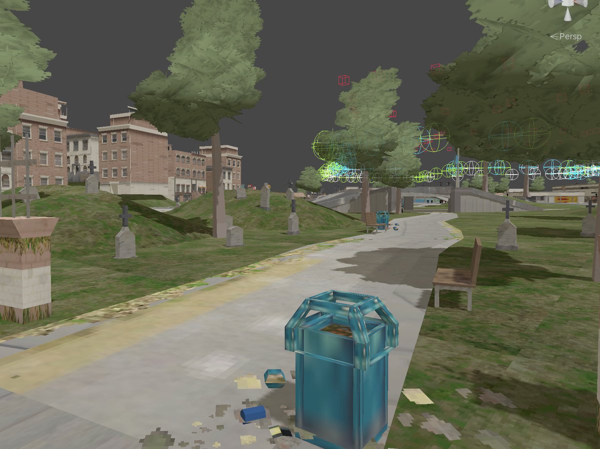Great, now it sucks even more! Graveyard on back of a motel parking lot! Yeah!

#lowpoly #indiegame #indiegamedev #wishlist #steam #parks #graveyards #cityplanning