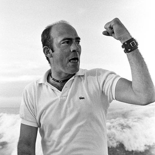 OutlawsPoetic's tweet image. We lost the great Hunter S. Thompson on this day 20 years ago. 

“Life should not be a journey to the grave with the intention of arriving safely in a pretty and well preserved body, but rather to skid in broadside in a cloud of smoke, thoroughly used up, totally worn out, and…
