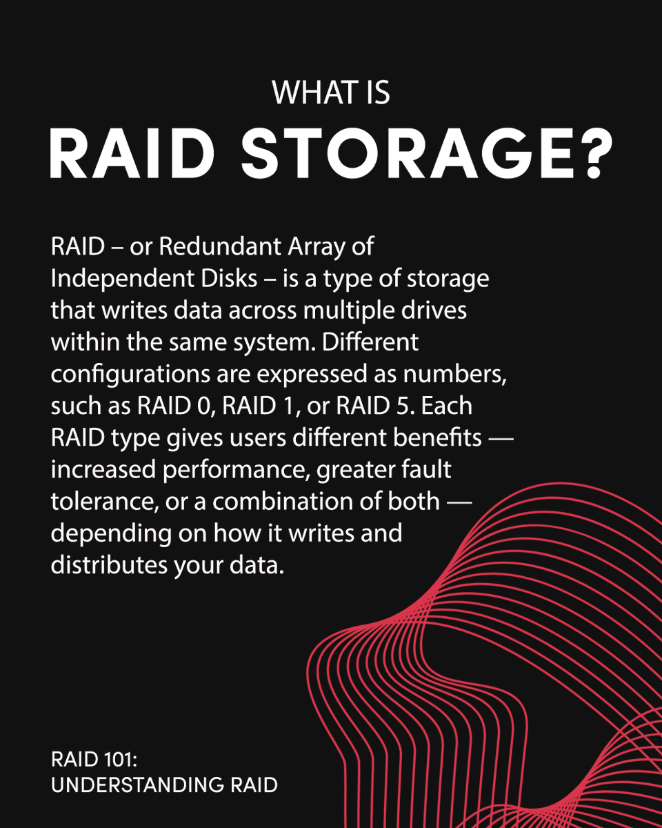 RAID is more than just storage - it is high performance, protection and reliability. From speed to redundancy, choosing the right RAID configuration for your needs can help transform your workflow. 

Learn more: bit.ly/4hJih0n