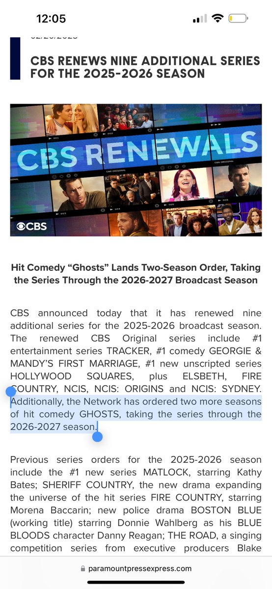 brittania_'s tweet image. GHOSTS RENEWED FOR TWO MORE SEASONS!!!!!!! #cbsghosts