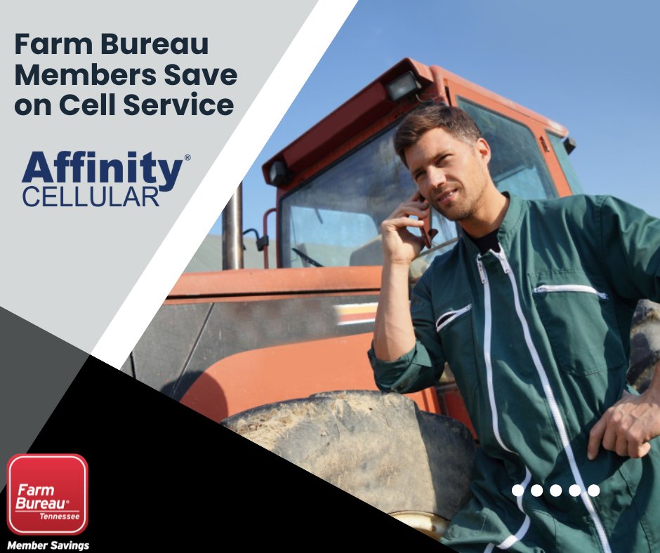 Farm Bureau members save on cell service with Affinity Cellular.
Visit prks.co/TFBF/AffinityC… for more information!
#FBMembershipMatters