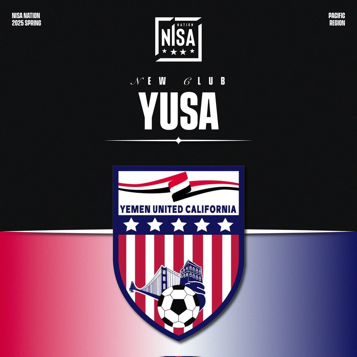 The Pacific Region is in play.

YUSA Joins NISA Nation!

The Richmond, CA-based club enters for the Spring Season 🆕️