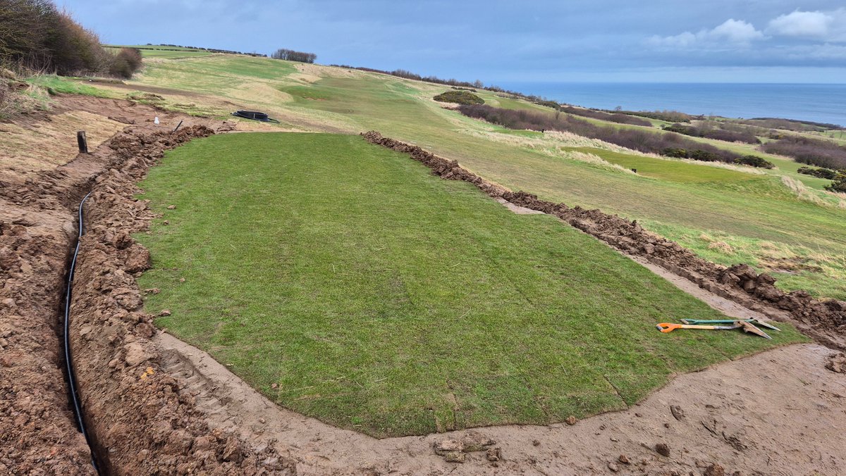 Irrigation going on the new tee at Walker's.
Getting the last few bits on the course squared away ready for the new season.