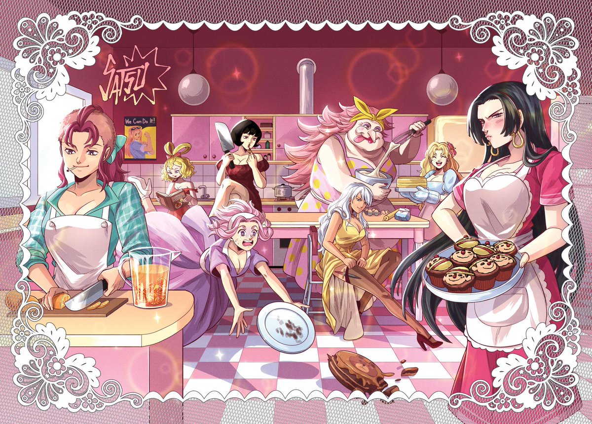 satsscarlet's tweet photo. Would you like a treat from your favourite op mommy? 😌✨
This is the cover i did for @opmomszine 💕 ngl this was a challenge, i'm not used to draw so many characters together in a room, but i am so happy how it turned out! 🥰
Preorders are open now!!!
https://t.co/JLaj7OBNfx https://t.co/ehk2X0JGIO