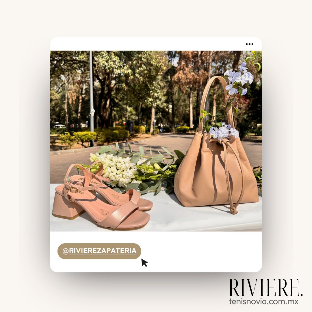 tenisnovia's tweet image. Comodidad, elegancia y exclusividad en un solo conjunto. Nuestras sandalias de tacón bajo en tono nude, perfectas para cualquier ocasión, combinan a la perfección con nuestro bolso bucket del mismo color.

💌 Agenda tu cita: WhatsApp 5552809712
#RiviereBoutique #SpringElegance