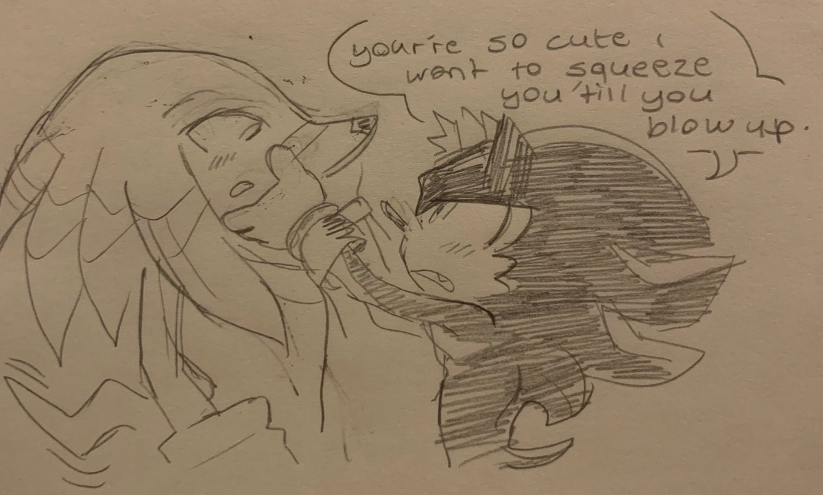 He has such a way with words
#knuxadow #KnucklesTheEchidna #ShadowTheHedgehog 