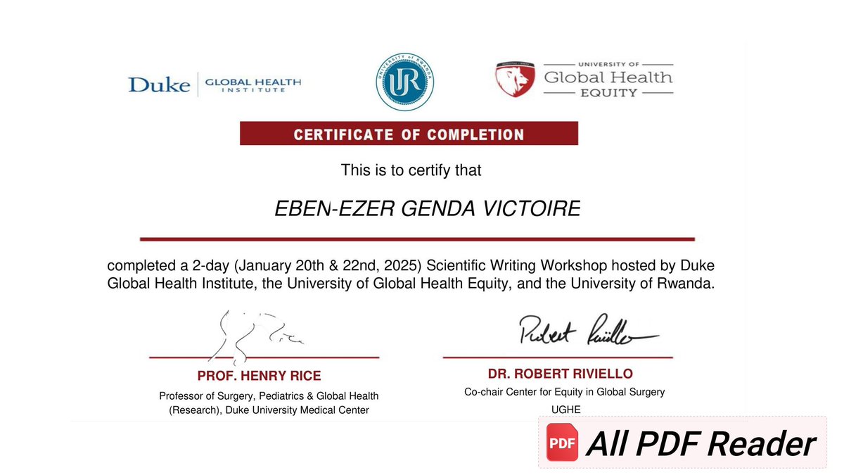 Eben-ezer GENDA, MD (@ebenezergenda) on Twitter photo It was a great pleasure. <a href="/DukeGHI/">Duke Global Health</a> , <a href="/ughe_org/">University of Global Health Equity</a> <a href="/InciSioNGlobal/">InciSioN</a> <a href="/JoshuaMwambali/">Joshua Aganze Mwambali</a> #DRC 🇨🇩 It was a great pleasure. <a href="/DukeGHI/">Duke Global Health</a> , <a href="/ughe_org/">University of Global Health Equity</a> <a href="/InciSioNGlobal/">InciSioN</a> <a href="/JoshuaMwambali/">Joshua Aganze Mwambali</a> #DRC 🇨🇩