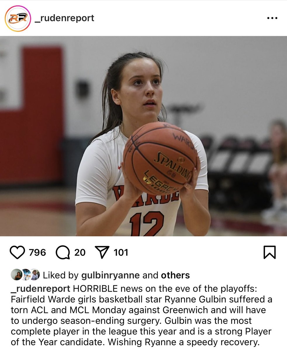 Ryanne Gulbin (@ryannegulbin) on Twitter photo It’s been tough 24 hours but letting it all settle in ! Thank you to everyone, all of my team,coaches,AD,teachers, trainers Warde who made the worst news ever a little bit easier.To all the coaches players friends who reached out Ty and Ty to <a href="/DaveRuden/">The Ruden Report</a> It’s been tough 24 hours but letting it all settle in ! Thank you to everyone, all of my team,coaches,AD,teachers, trainers Warde who made the worst news ever a little bit easier.To all the coaches players friends who reached out Ty and Ty to <a href="/DaveRuden/">The Ruden Report</a>