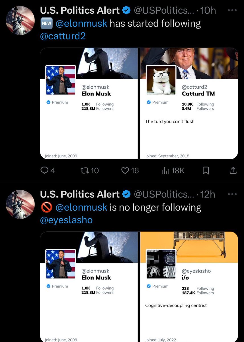 sporadicalia's tweet image. this quite literally represents everything you need to know about Elon's descent into his own echo chamber of sycophancy and madness over the last year or so
i hope someone is still able to reach him and help him see sense