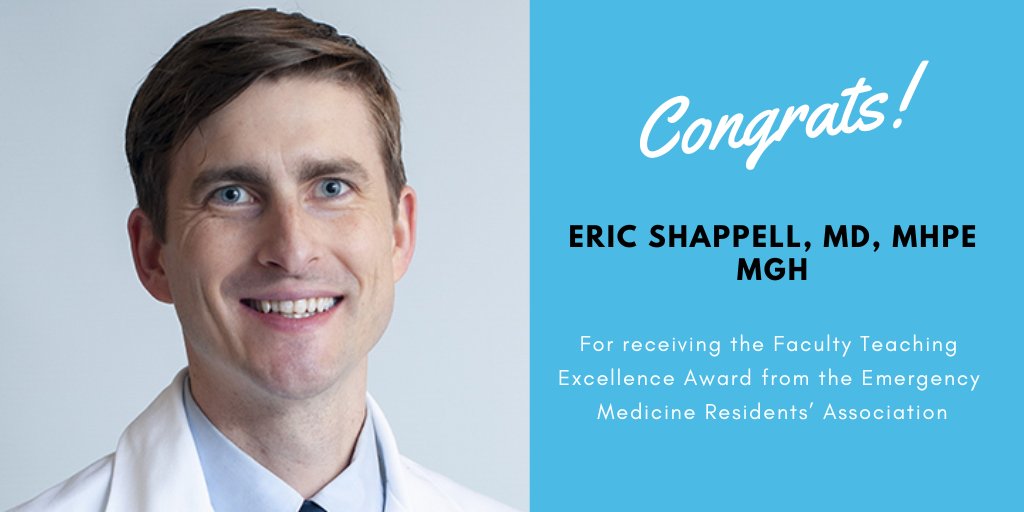 Brigham Education Institute (@brighambei) on Twitter photo #theBEIcongrats Eric Shappell, MD, MHPE of MGH for receiving the Faculty Teaching Excellence Award from <a href="/emresidents/">emresidents</a>!
<a href="/MassGeneralMDs/">Mass General MDs</a> #MedEd #theBEIcongrats Eric Shappell, MD, MHPE of MGH for receiving the Faculty Teaching Excellence Award from <a href="/emresidents/">emresidents</a>!
<a href="/MassGeneralMDs/">Mass General MDs</a> #MedEd