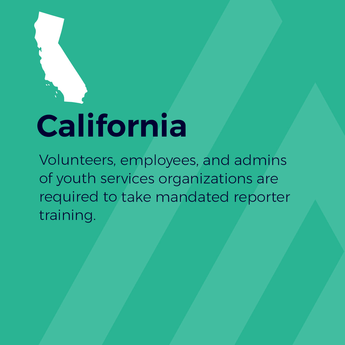 California requires #mandatedreporter training for #volunteers at youth-serving organizations, such as scouting, recreational sports, church events, and schools. 

mandatedreportertraining.com/volunteers-tra…