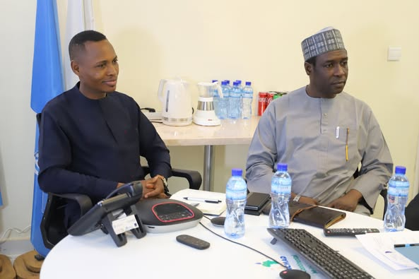ACMAD_org's tweet photo. 📢#ACMAD welcomed a delegation from @nihsa_ng, led by its Managing Director, Mr. Arch Umar Ibrahim Mohammed, on Feb 19. Discussions focused on strengthening synergy of action & data sharing.
Both institutions agreed to sign an MoU to enhance cooperation🤝#Partnership #Hydrology https://t.co/iOA2kkKDDV