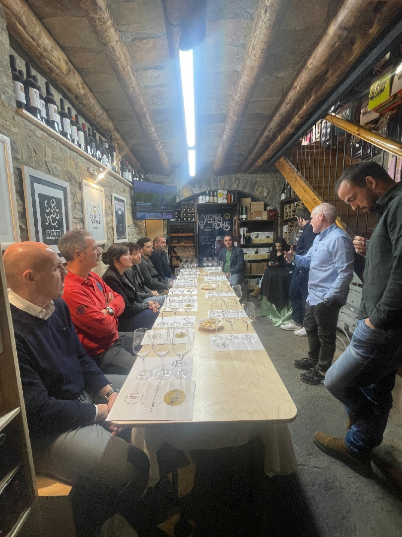 🍇✨ ¡Vignerons de Huesca: la diversidad del territorio contada a través del vino! 🍷🌄
La magia del vino artesanal se vivió en una cata a ciegas 🔍🍾 llena de sorpresas, donde 44 referencias de 6 bodegas artesanas deleitaron a expertos y restauradores