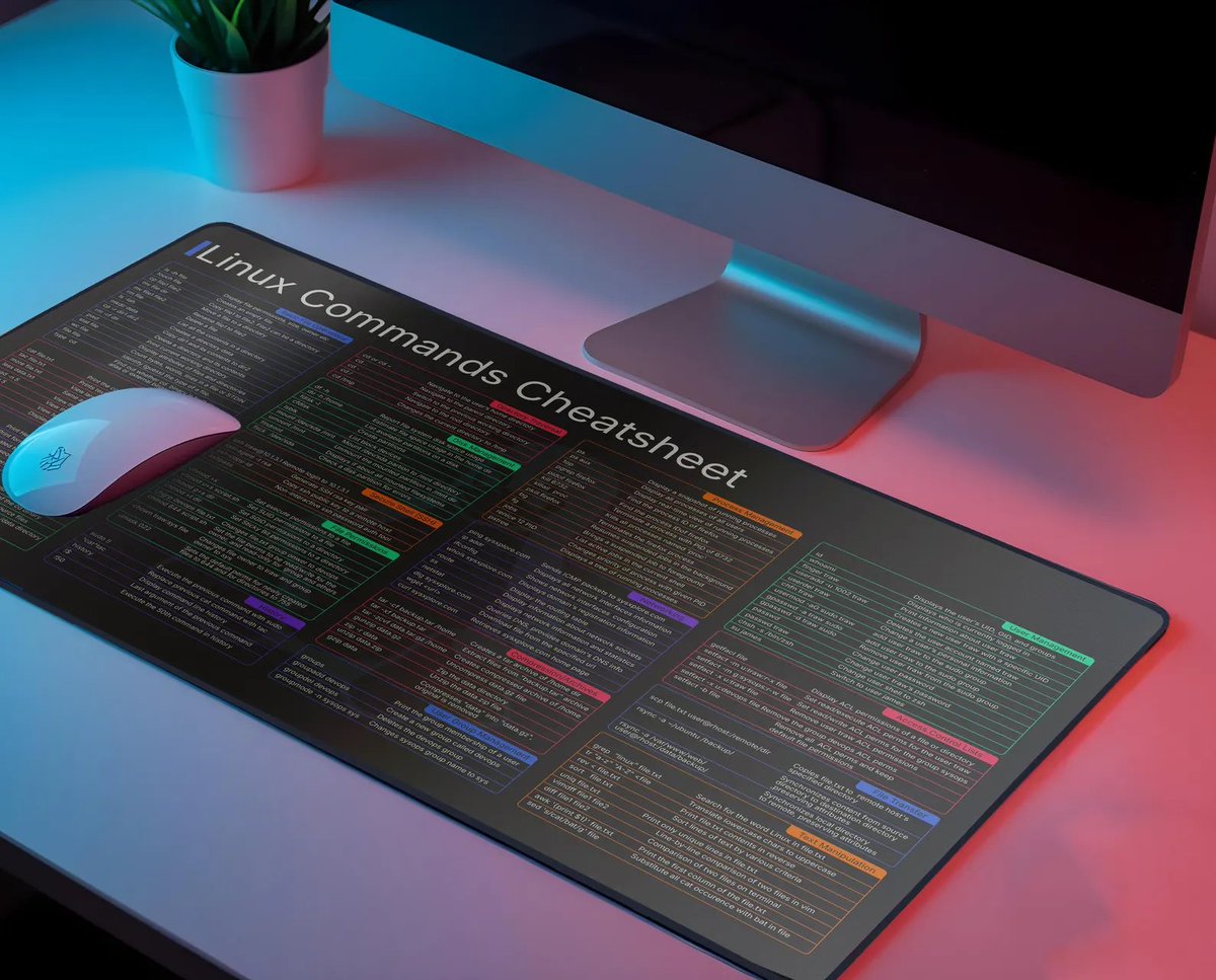 Linux commands a-z desk mate is back in stock!✨

Save yourself time and energy by keeping a reference on your desk🐧

Grab yours:
shop.sysxplore.com