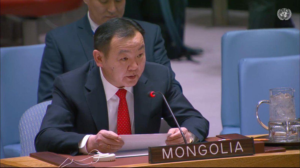 OTD: H.E. Mr. N.Ankhbayar, 🇲🇳's Permanent Representative to the 🇺🇳, delivered a statement at the open debate of the UN Security Council on “Practicing Multilateralism, Reforming and Improving Global Governance.”