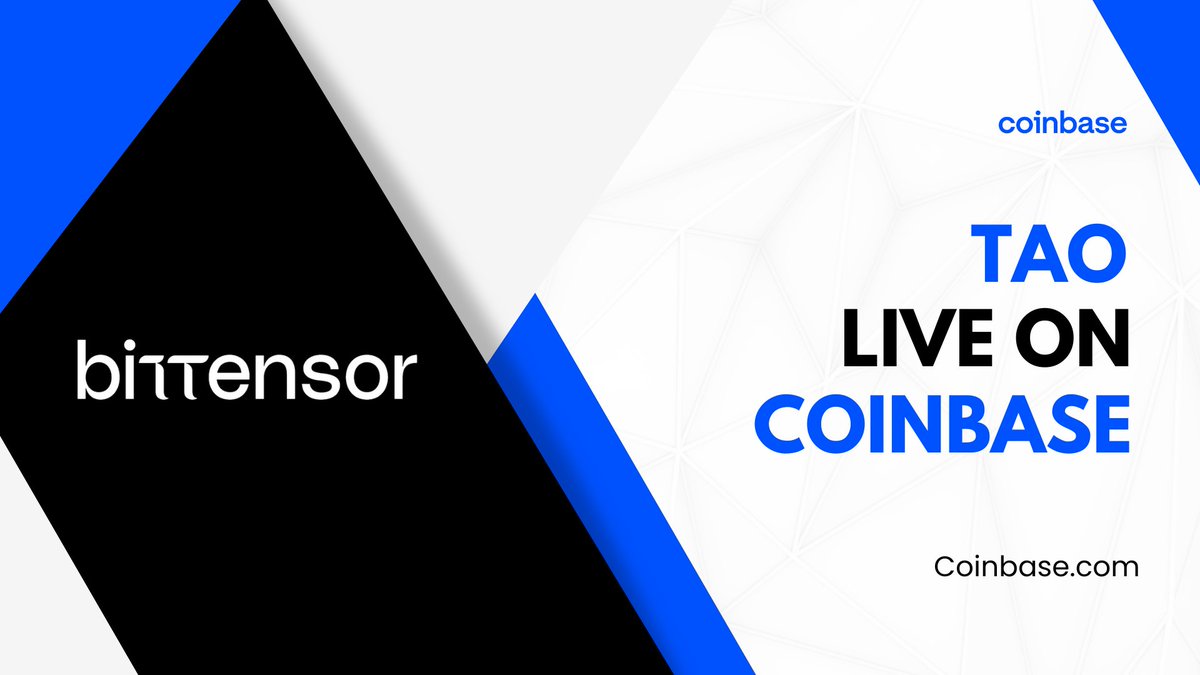 DreadBong0's tweet image. $TAO is now live on @coinbase ⚪

Institutions just found their gateway to decentralised intelligence
