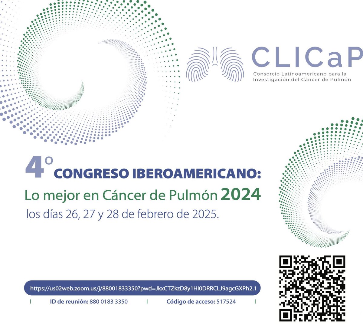 No te pierdas la participación de nuestros especialistas en el 4o Congreso Iberoamericano: Lo mejor en Cáncer de Pulmón 2024
Regístrate en:  bit.ly/3XdKDaz
