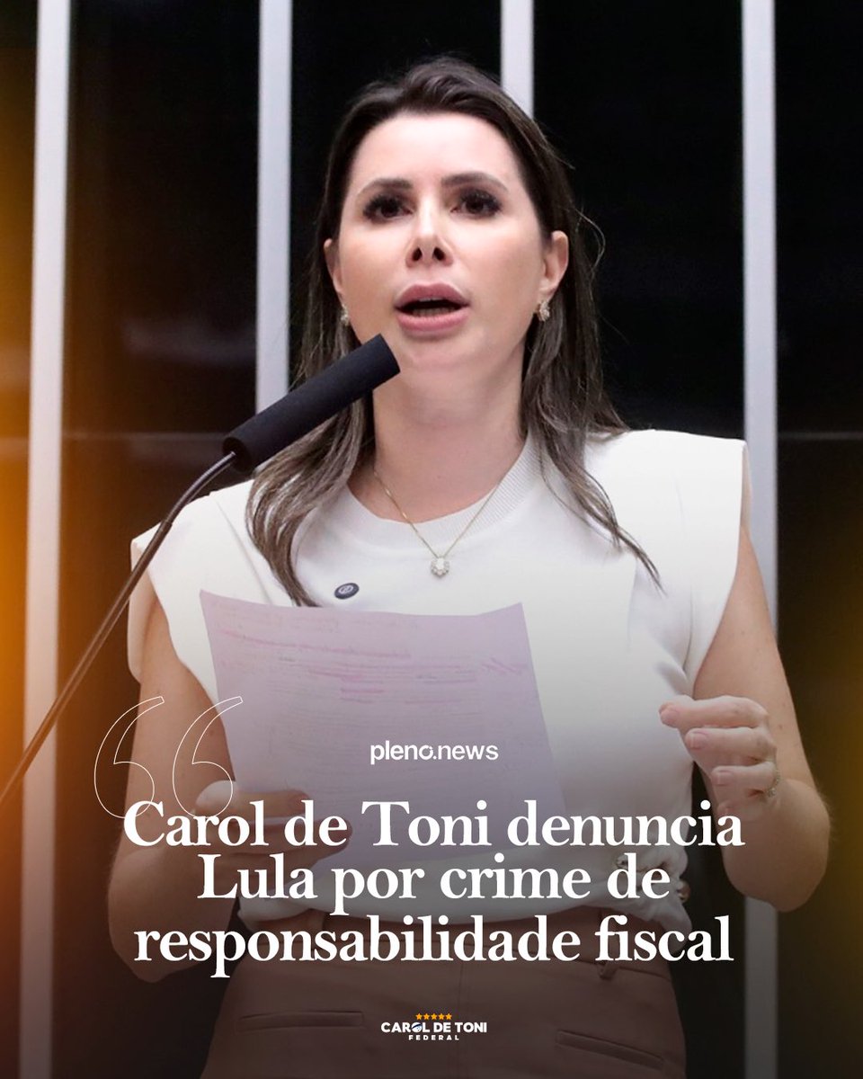 CarolDeToni's tweet image. GRAVÍSSIMO! Denunciei Lula por crime de responsabilidade fiscal!

Mais um escândalo envolvendo o governo! O programa Pé-de-Meia foi pago sem previsão no orçamento e, pior ainda, o Ministério da Educação mandou a Caixa Econômica pagar o benefício sem ter dinheiro no fundo! Isso é…
