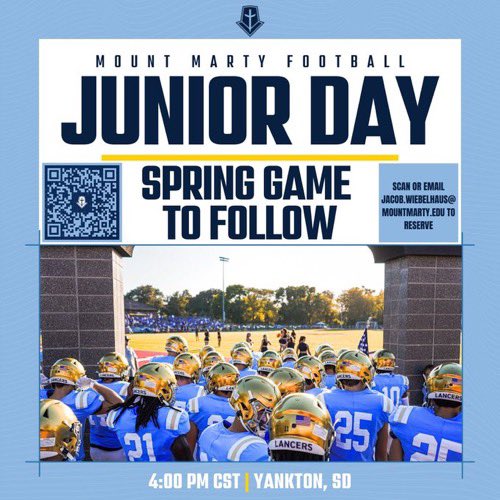Henry Hill (@henryhill2026) on Twitter photo Big thanks to <a href="/samfguest/">Coach Guest</a> and <a href="/MMULancersFB/">Mount Marty Football</a> for the junior day invite! <a href="/RC_CentralFB/">Rapid City Central Football</a> Big thanks to <a href="/samfguest/">Coach Guest</a> and <a href="/MMULancersFB/">Mount Marty Football</a> for the junior day invite! <a href="/RC_CentralFB/">Rapid City Central Football</a>
