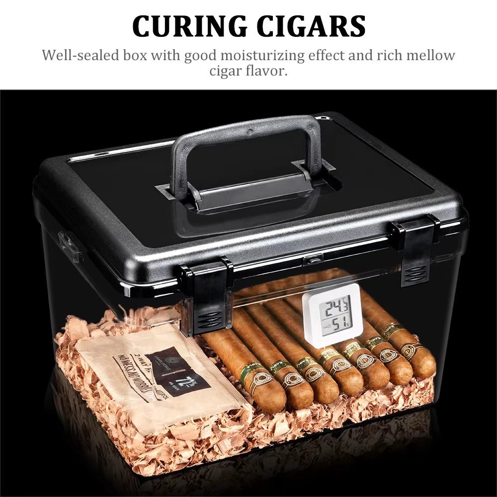 LACASASAVOR's tweet image. #حافظة #السيجار عالي الجودة . 
حافظة من #البلاستيك عدد تخزين السيجار 100 ,تمنحك أفضل تجربة #للسيجار - 20251