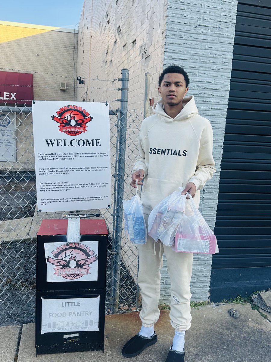It's always good to give to others less fortunate. Please stop by the Hawks Food Pantry and be a blessing to someone. Location: A Touch of Quality Event Center 1715  Scott Street Little Rock #IHADTO