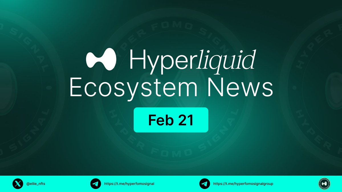 ellie_nfts's tweet image. Hyperliquid Ecosystem News - 21st Feb
HyperEVM has been live since 18th Feb. What happened since then?
1/ HyperliquidX News:
1.1/ Perps Trading:
- $KAITO, $LAYER, $IP, and $OM perps have been listed.
1.2/ Spot Trading:
+ $BTC spot trading, deposits, and withdrawals are now live:…