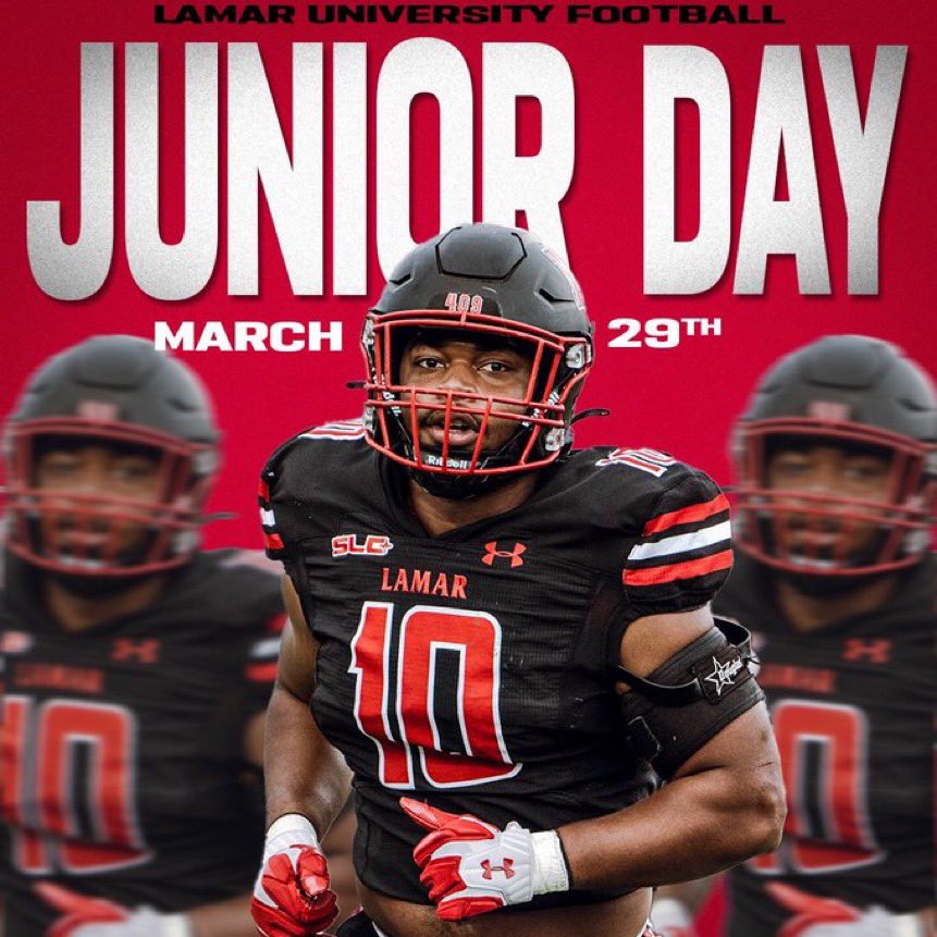 Diondre Bell (@diondre_bell) on Twitter photo Thanks for the junior day invite! <a href="/TRILLDB/">Coach Ford</a>
<a href="/LamarFootball/">Lamar University Football</a> <a href="/CoachDrewChrist/">Drew Christ</a> <a href="/CoachRossomando/">Peter Rossomando</a> <a href="/RespectxSports/">R.E.S.P.E.C.TX</a>
<a href="/BamPerformance/">Bam Performance</a> Thanks for the junior day invite! <a href="/TRILLDB/">Coach Ford</a>
<a href="/LamarFootball/">Lamar University Football</a> <a href="/CoachDrewChrist/">Drew Christ</a> <a href="/CoachRossomando/">Peter Rossomando</a> <a href="/RespectxSports/">R.E.S.P.E.C.TX</a>
<a href="/BamPerformance/">Bam Performance</a>