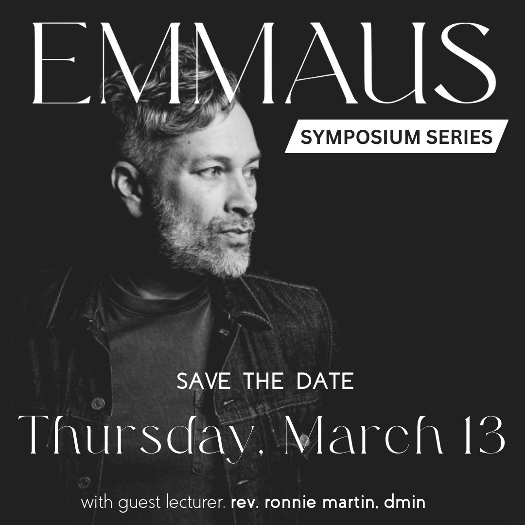 Emmaus Theological Seminary (@emmausseminary) on Twitter photo Mark your calendars!
Our Spring Symposium is just 4 weeks away. <a href="/ronniejmartin/">Ronnie Martin</a> will be joining us the evening of March 13, and you don’t want to miss it. Details and RSVP coming soon! Mark your calendars!
Our Spring Symposium is just 4 weeks away. <a href="/ronniejmartin/">Ronnie Martin</a> will be joining us the evening of March 13, and you don’t want to miss it. Details and RSVP coming soon!