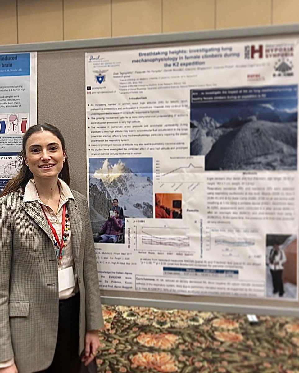 GuiaTagliapietr's tweet image. I am grateful for the opportunity to participate in the HYPOXIA Symposium at Lake Louise and share our work from the K2 expedition. A special thank you to Prof.ssa Cogo, @CAI150, EvK2CNR, K270 team, @FBM_UNIL, @unilsport, Prof. Baggish and @EURAC