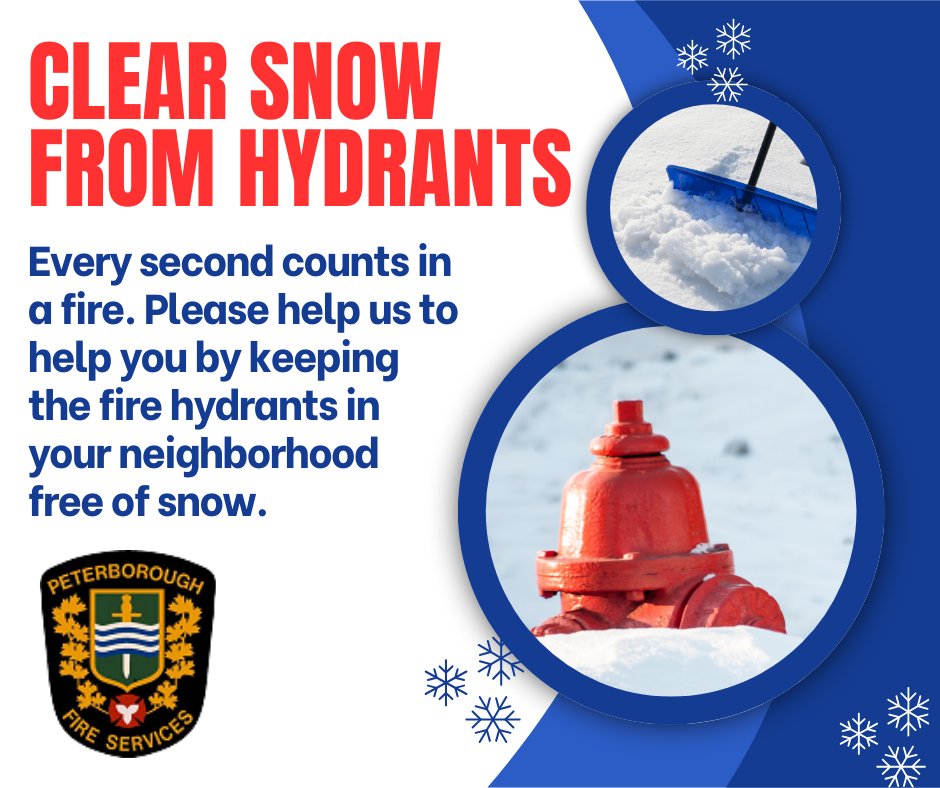 🚒❄️ Help Us Help You! ❄️🚒

With all this snow, every second counts in an emergency! Firefighters need quick access to hydrants to protect your home and neighborhood.

🔥 If you can help:
 ✅ Clear at least 3 feet around the hydrant
 ✅ Make sure it’s visible from the street

A