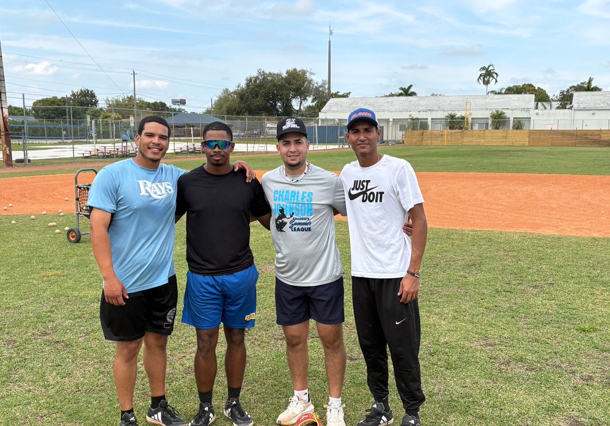 CaribbeanBaseb4's tweet image. I stopped by Florida Memorial University’s practice, and it was great to see former CJSLMVP American (22), Newly Rodriguez, working out with the squad. Wearing his Charles Johnson Collegiate Summer League practice jersey, NOSTALGIA! ⚾️