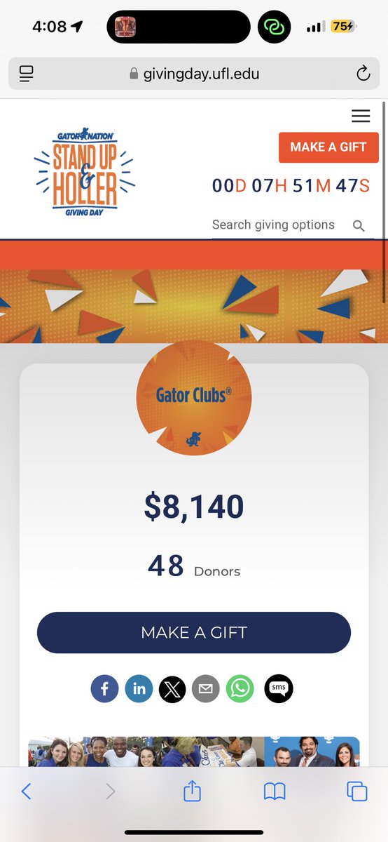 SRQGatorClub's tweet image. Each year, we award scholarships in the amount of $1,000 to local students to attend UF in the fall. Can you help us get to $9,000 and award another scholarship this year?? Less than 8 hours left to donate!!
givingday.ufl.edu/campaigns/sara…