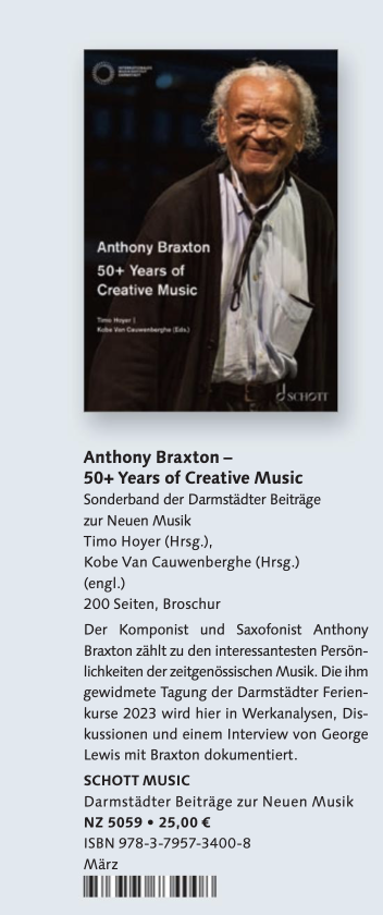 Paul Steinbeck (@steinbeckpaul) on Twitter photo In press: ANTHONY BRAXTON / 50+ YEARS OF CREATIVE MUSIC, from <a href="/schottmusic/">Schott Music</a>.
#aacm #creativemusic #languagemusic #tricentric In press: ANTHONY BRAXTON / 50+ YEARS OF CREATIVE MUSIC, from <a href="/schottmusic/">Schott Music</a>.
#aacm #creativemusic #languagemusic #tricentric