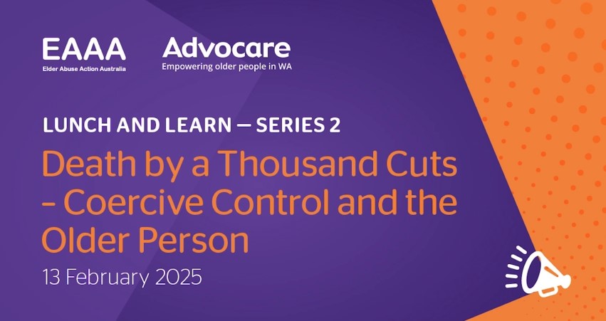 Did you miss our recent Lunch &amp; Learn session with Shawnee van Poeteren from Advocare?
Don't worry, the recording is now live on our YouTube channel! Watch  it here bit.ly/4hDO3Md

#coercivecontrol #ElderAbuseAwareness #eaaa